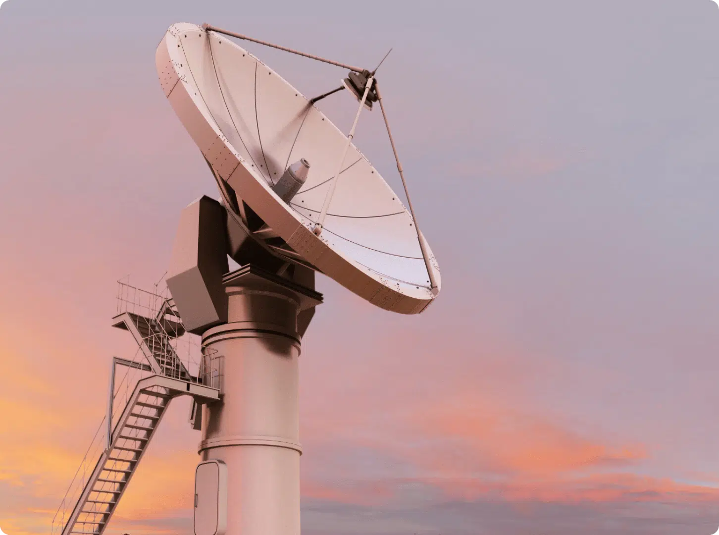 Gateway ground terminal at sunset